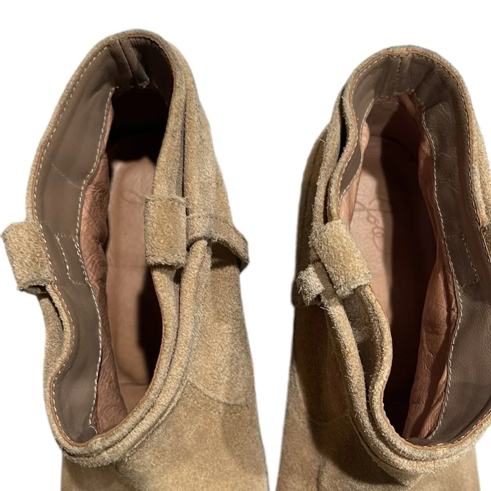 Joie Ajax Ankle Bootie Tan Suede SZ 8 38